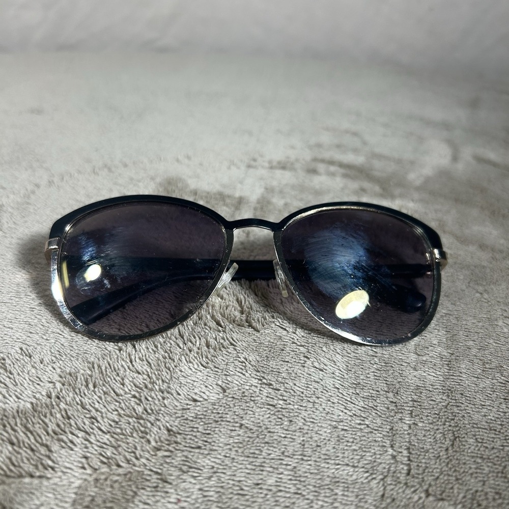 Jessica Simpson Round Sunglasses Black Rose Designer Frame & Gradient Lenses